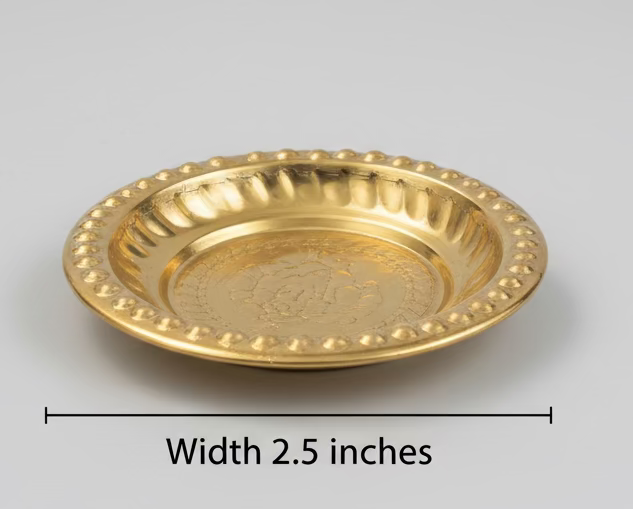 brass pooja plate with Ganesha| Diya stand|villakku manai|pooja thali| puja plate  | pooja favours | housewarming return gifts |