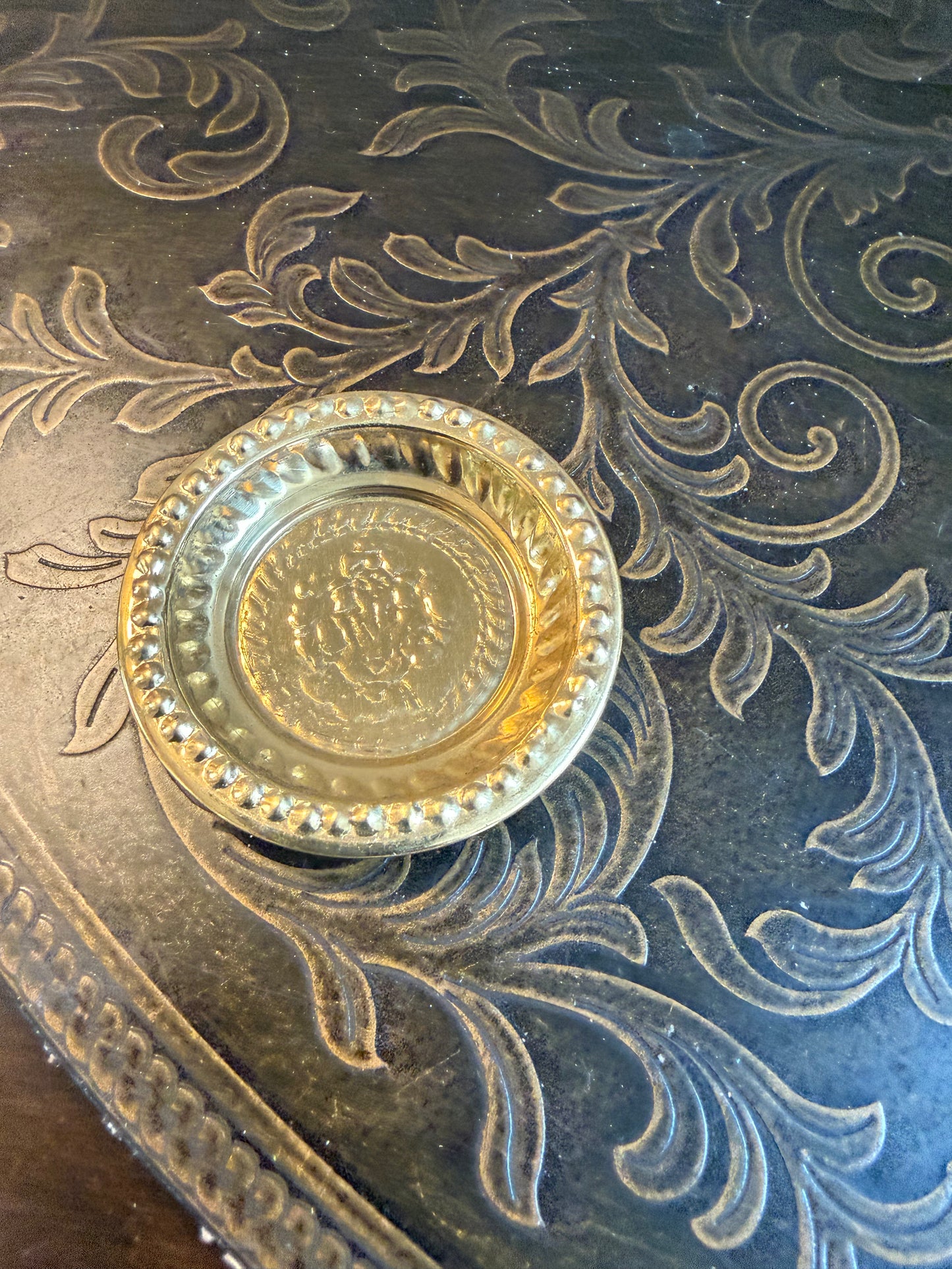 brass pooja plate with Ganesha| Diya stand|villakku manai|pooja thali| puja plate  | pooja favours | housewarming return gifts |