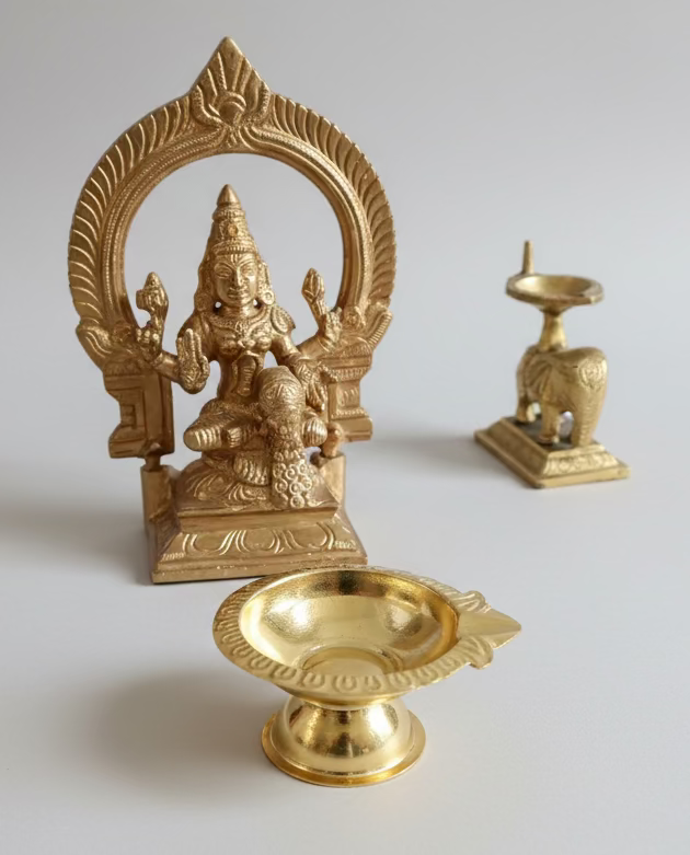 Brass diya|brass Deepam for Return Gifts,Housewarming Gifts, Puja Favors|Karthika deepam vilakku | Brass Table Diya Brass Diya Oil| Puja Lamp