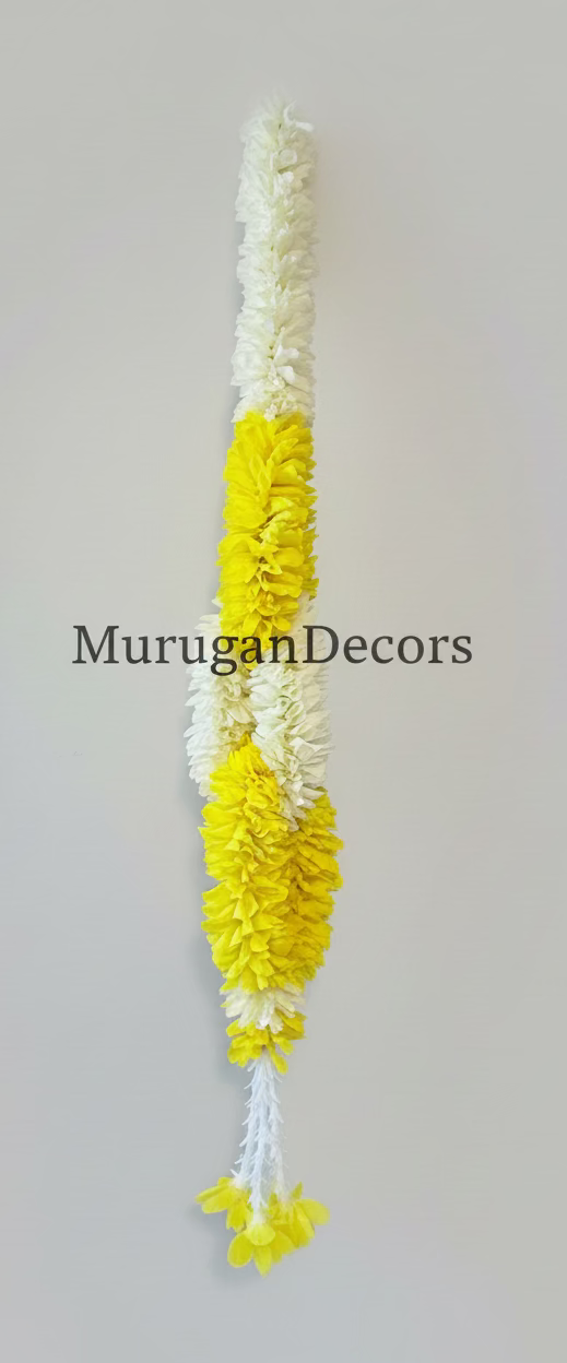 3.5 feet Green and Prink white garland |Lilly garland for housewarming decoration backdrop garlands(count-1)|Haldi decorations|wedding and diwali garlands|ganesha festival hanging decors
