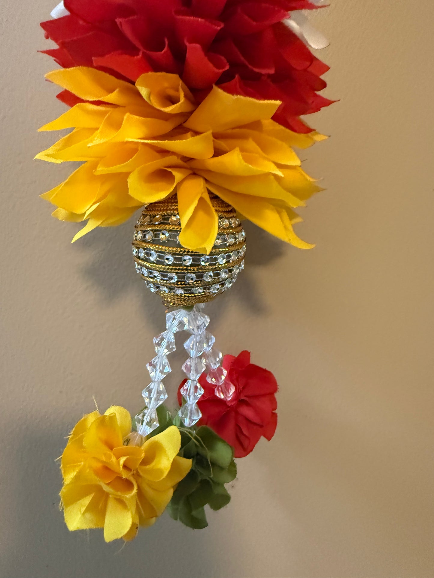 1pc Jasmine Artificial multicolor  garland Decor / StairCase hangings|garland strings/ Pooja Decor / Indian Pooja Decor / Artifical Flower Decor / Flower Pooja Decor/ Ganesh Pooja Decor