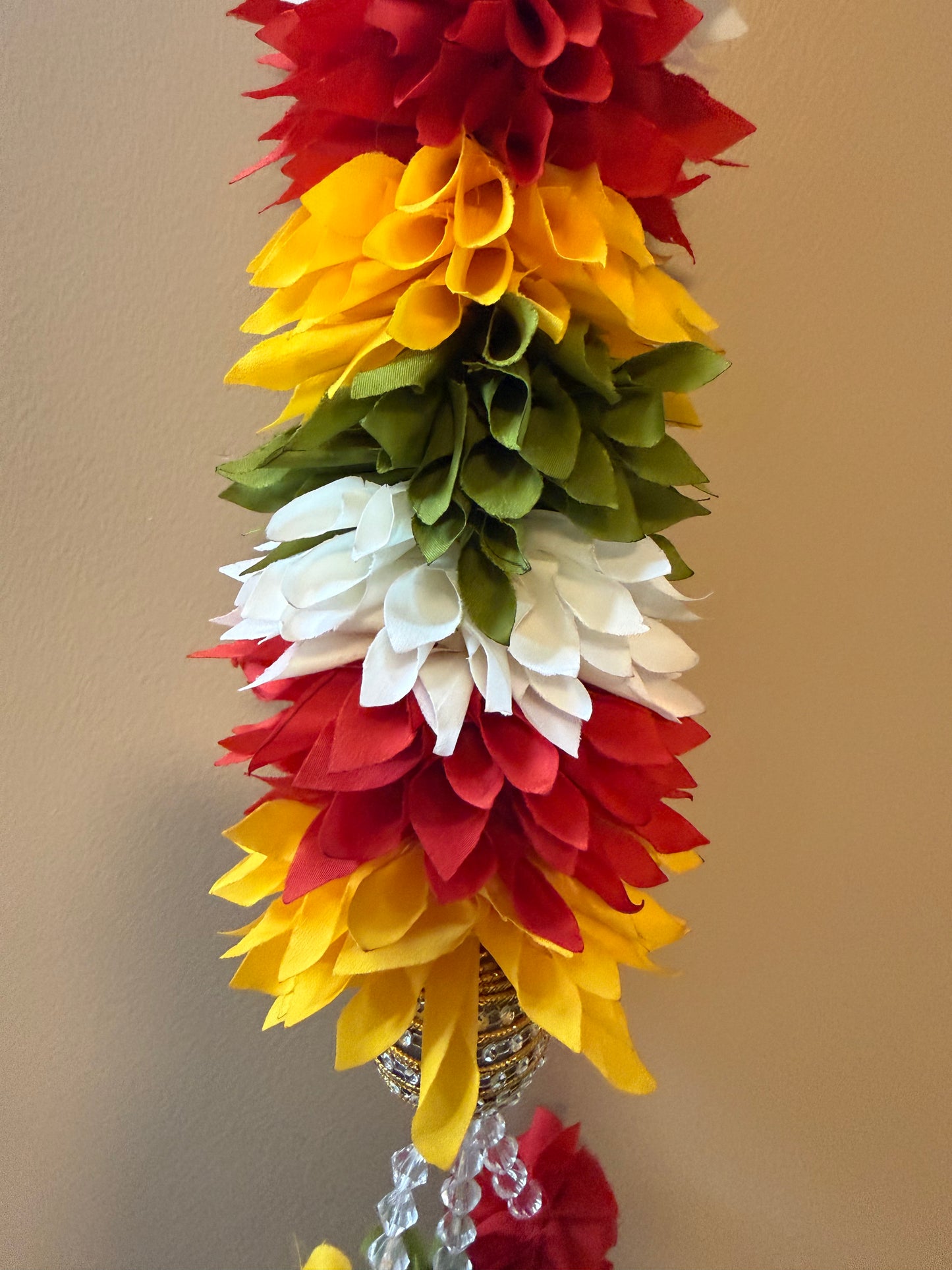 1pc Jasmine Artificial multicolor  garland Decor / StairCase hangings|garland strings/ Pooja Decor / Indian Pooja Decor / Artifical Flower Decor / Flower Pooja Decor/ Ganesh Pooja Decor