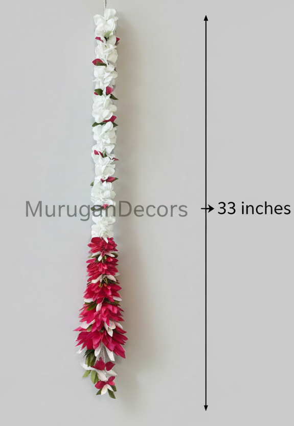 3 feet Artificial garland with cone cutting |Lilly garland for housewarming decoration backdrop garlands(count-1)|Haldi decorations|wedding and diwali garlands|ganesha festival hanging decors