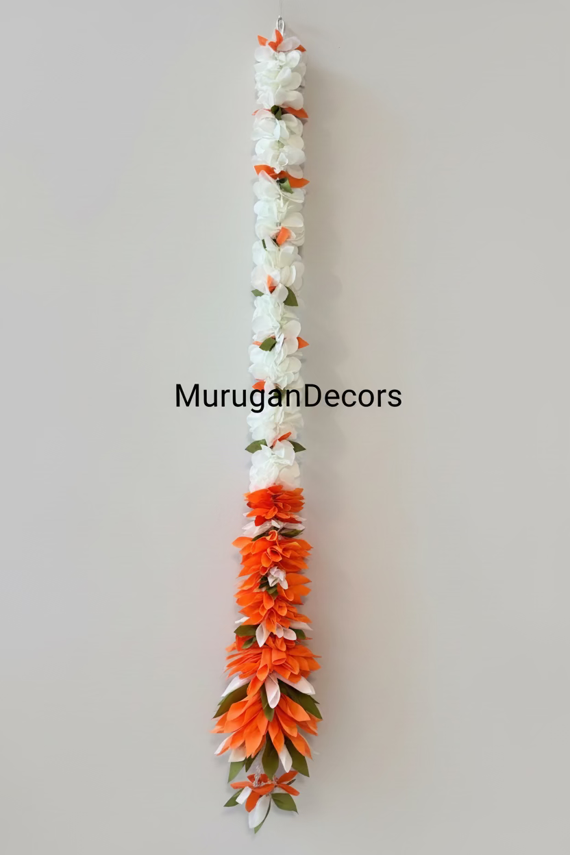 3 feet Artificial garland with cone cutting |Lilly garland for housewarming decoration backdrop garlands(count-1)|Haldi decorations|wedding and diwali garlands|ganesha festival hanging decors