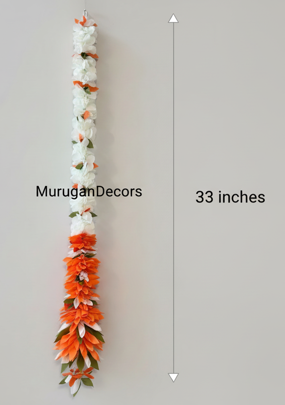 3 feet Artificial garland with cone cutting |Lilly garland for housewarming decoration backdrop garlands(count-1)|Haldi decorations|wedding and diwali garlands|ganesha festival hanging decors