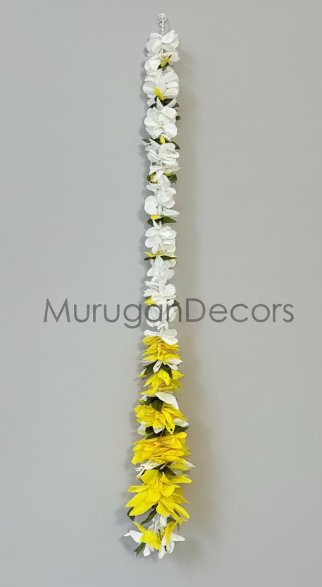 3 feet Artificial garland with cone cutting |Lilly garland for housewarming decoration backdrop garlands(count-1)|Haldi decorations|wedding and diwali garlands|ganesha festival hanging decors