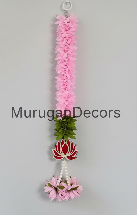 Garland with Lotus Hanging for Decoration| hanging toran | Lotus garland strings | Indian Pooja Decor | Artifical Flower Decor | House warming  Decor