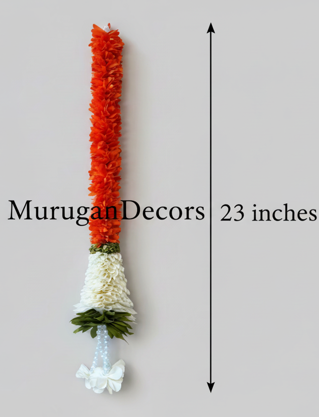 1pc Jasmine Artificial garland Decor with cone cutting / StairCase hangings|garland strings/ Pooja Decor / Indian Pooja Decor / Artifical Flower Decor / Flower Pooja Decor/ Ganesh Pooja Decor