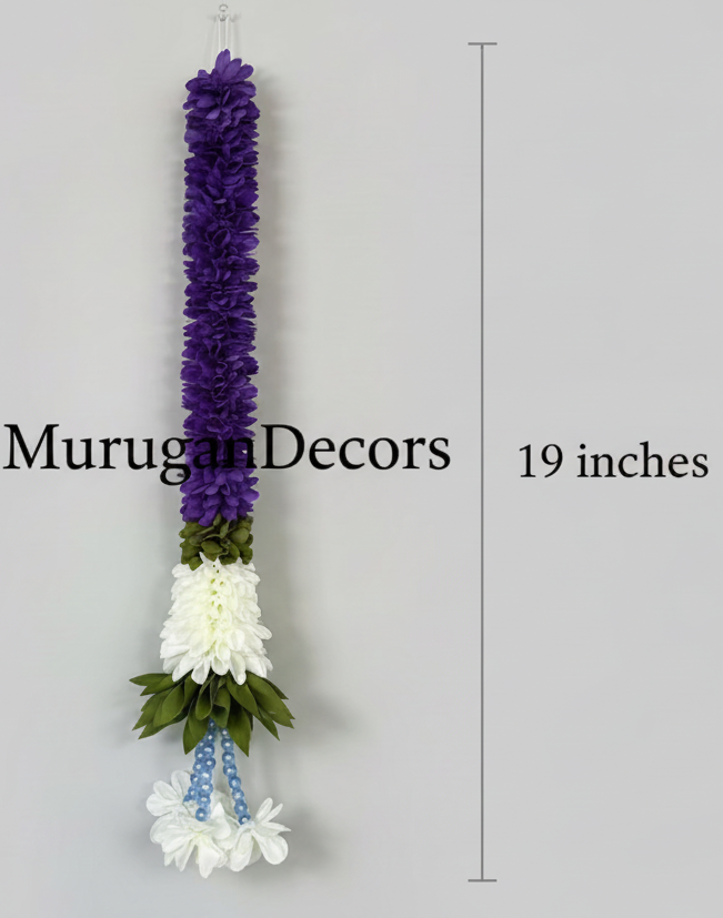 1pc Jasmine Artificial garland Decor with cone cutting / StairCase hangings|garland strings/ Pooja Decor / Indian Pooja Decor / Artifical Flower Decor / Flower Pooja Decor/ Ganesh Pooja Decor