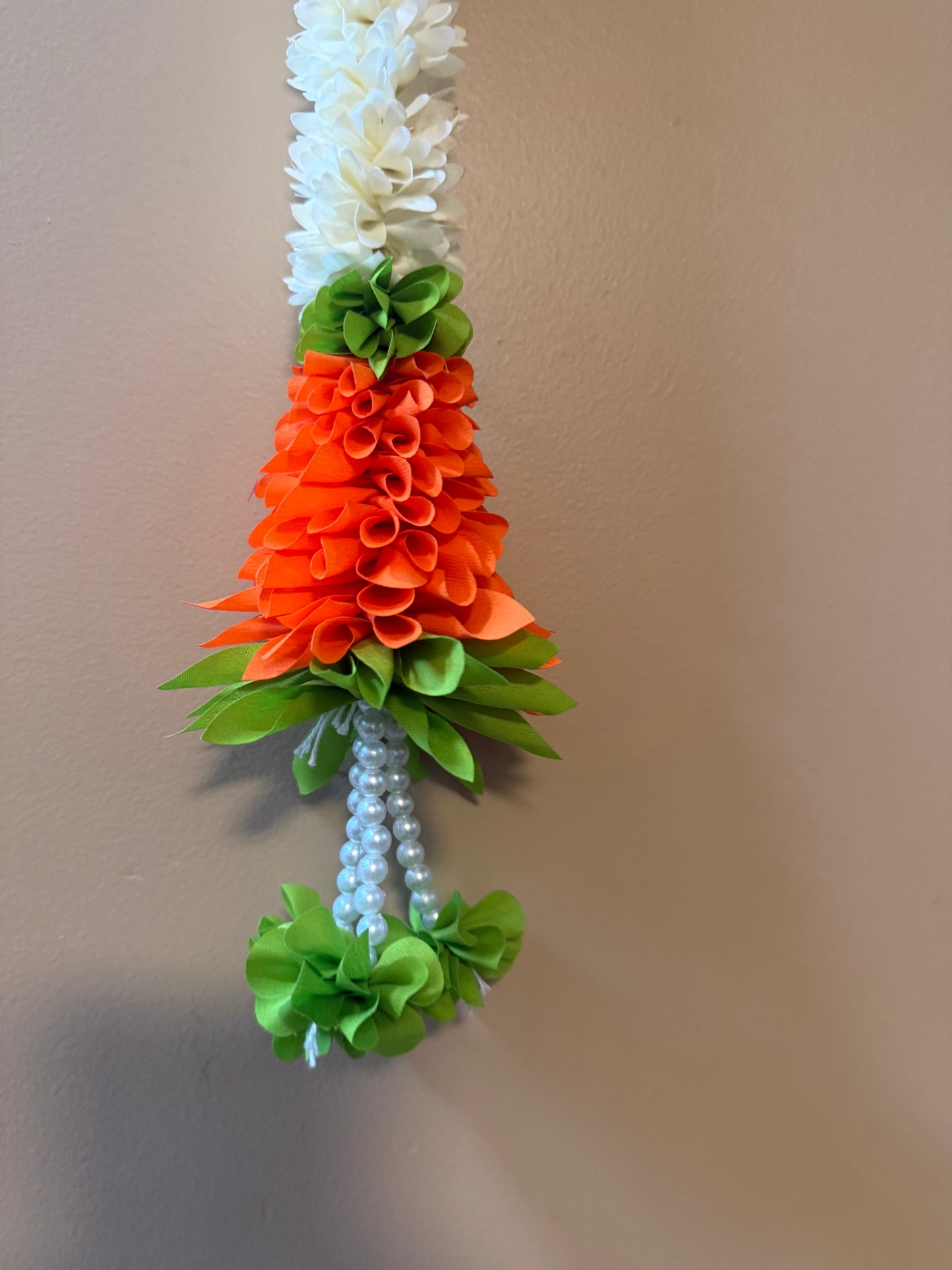 1pc Jasmine Artificial garland Decor with cone cutting / StairCase hangings|garland strings/ Pooja Decor / Indian Pooja Decor / Artifical Flower Decor / Flower Pooja Decor/ Ganesh Pooja Decor