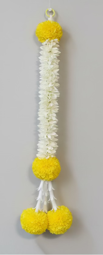 Jasmine Artificial garland Decor | Yellow marigold flower| StairCase hangings|garland strings/ Pooja Decor / Indian housewarming Pooja Decor / Artifical Flower Decor / Flower Pooja Decor/ Ganesh Pooja Decor