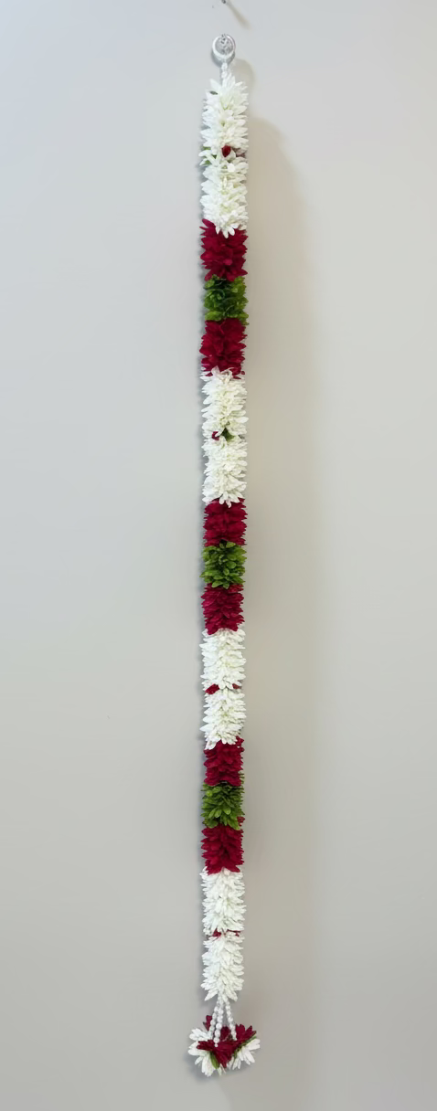4 feet Lilly garland for housewarming decoration backdrop garlands(count-1)|Haldi decorations|wedding and diwali garlands