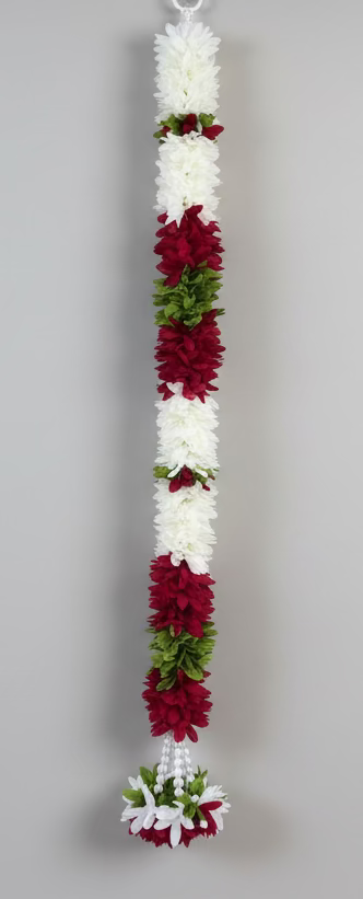4 feet Lilly garland for housewarming decoration backdrop garlands(count-1)|Haldi decorations|wedding and diwali garlands