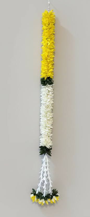 4 feet Lilly garland for housewarming decoration backdrop garlands(count-1)|Haldi decorations|wedding and diwali garlands