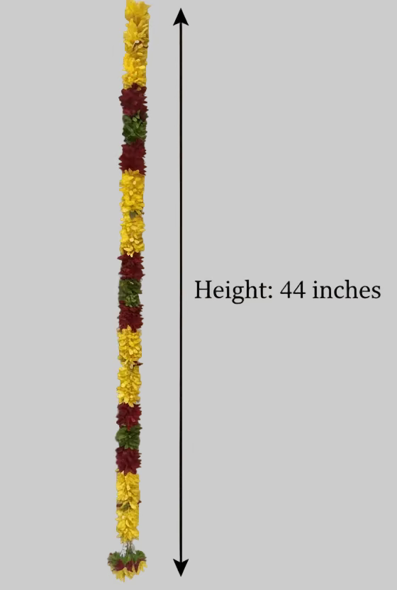 4 feet Lilly garland for housewarming decoration backdrop garlands(count-1)|Haldi decorations|wedding and diwali garlands
