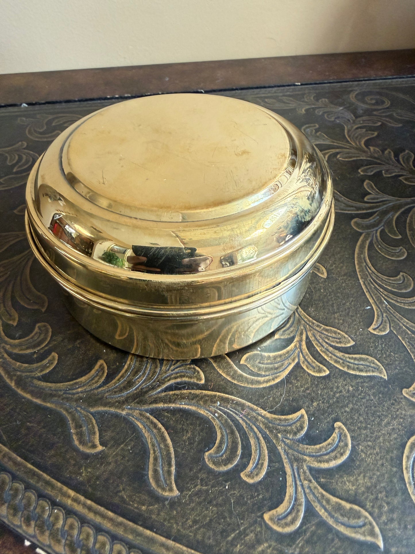 Traditional Brass Masala Dabba – 5-Compartment Indian Spice Box | Perfect for Housewarming , Diwali & Festival Return Gifts| Masala Spice Box, Pooja Storage| pooja favours | Navaratri return gifts