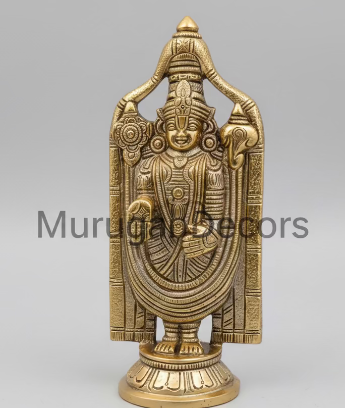 Brass Balaji Murti - 5 x 2 Inches | Balaji Statue|Lord Venkateswara|Tirupati Balaji Idol for Pooja|Idols for Hindu pooja |housewarming| festival|Return Gifts