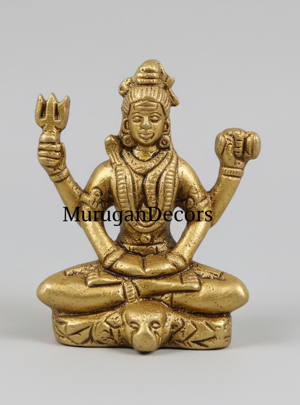 brass Shiva Statue|3 inch| Shiv ji Idols|Handmade Brass Statue |Idols for Hindu pooja |housewarming| festival|Return Gifts