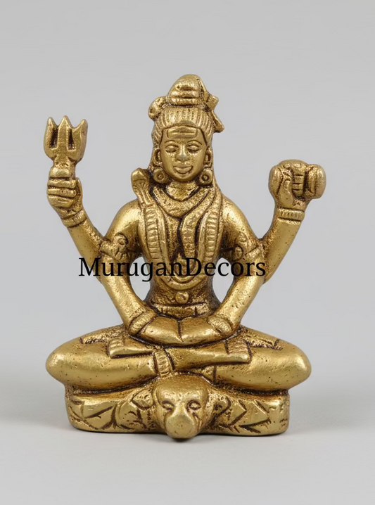 brass Shiva Statue|3 inch| Shiv ji Idols|Handmade Brass Statue |Idols for Hindu pooja |housewarming| festival|Return Gifts