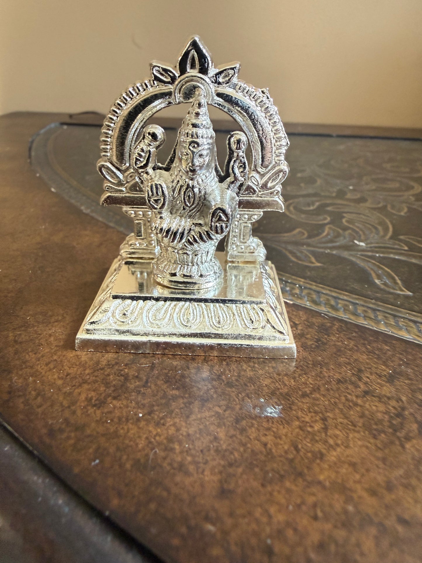German silver Ganesha murti | Lakshmi Idols | for housewarming pooja gifts|Metal Ganeshs Idols|Small Ganesh Statue for gifts |pooja  return gifts| Favors Housewarming Gifting | Hindu festival Gifts– Traditional Return Gifts