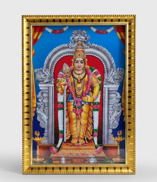 Gold Synthetic God Frames – Hindu Deity Photo Frames for Home Pooja Mandir (Ganesha, Lakshmi, Durga, vinayagar) and for housewarming pooja