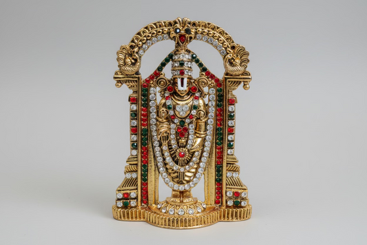 Balaji Murti - 4 x 3 Inches | Balaji Statue/ Multicolour Stone Tirupati Balaji Idol for Pooja|Idols for Hindu pooja |housewarming|ganesha| festival|Return Gifts
