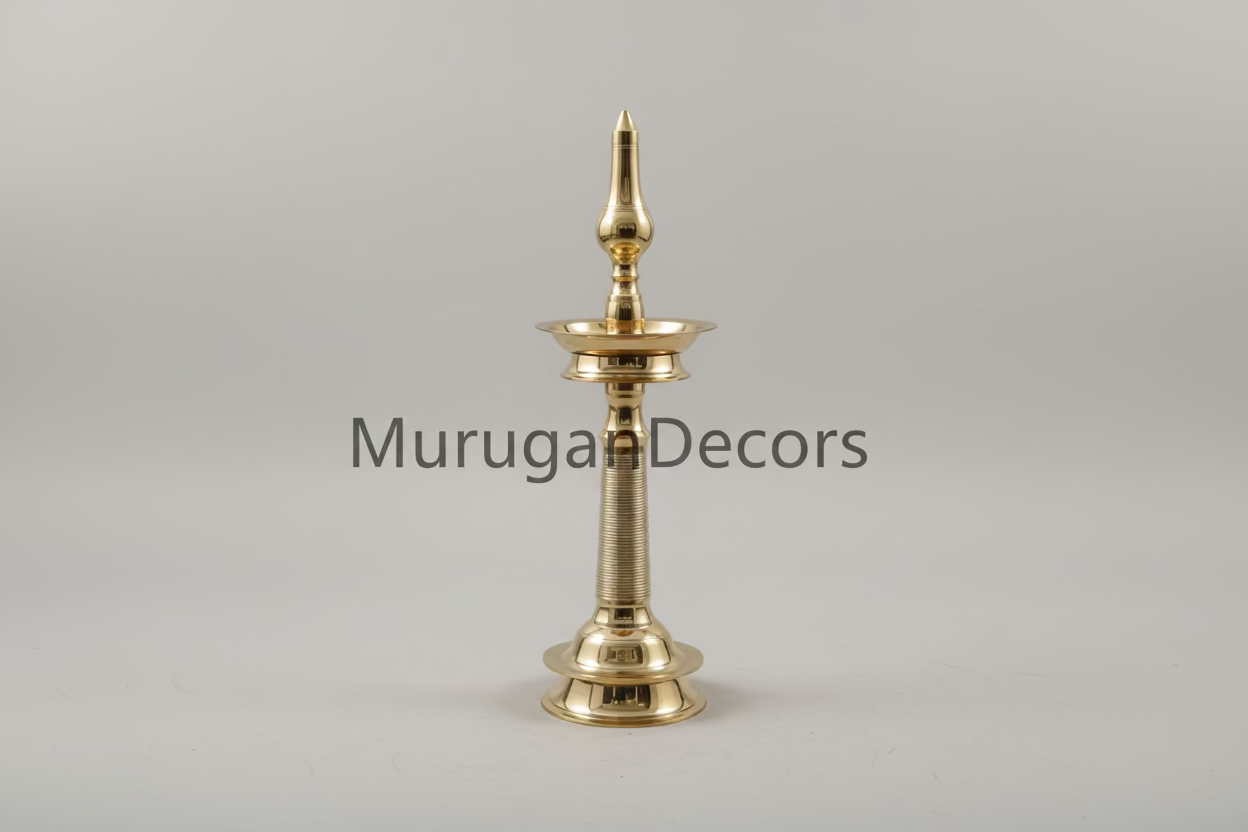 27 inch Standing Brass Kerala Samai |Traditional Kerala Lamp(Nilavilakku) | 2 feet Kerala Kuthu Vilakku | Housewarming Return Gifts|Kerala Deepam|Traditional Oil Lamp