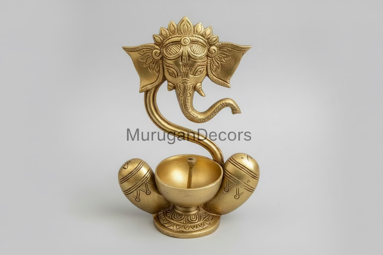 Brass Akhand Ganesh Oil Diya Lamp |Home Decor Item|Best House Warming Gift|Brass Ganesha Diya Oil Lamp| Spiritual Good Luck Gifts