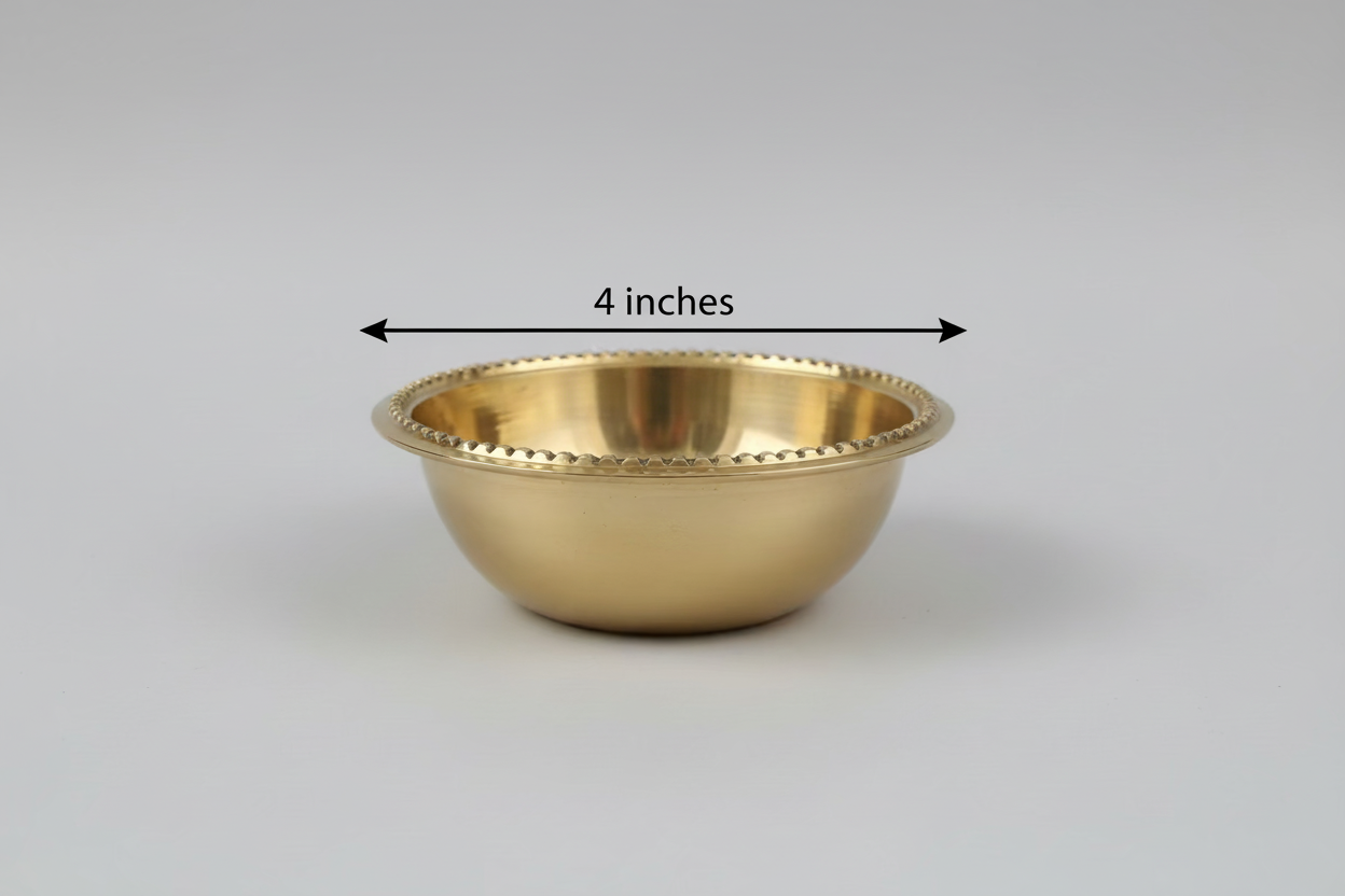 Brass prasadam bowl |for housewarming pooja gifts|(4 inch) bowls for return gifts| Favors Housewarming Gifting | Hindu Pooja Gifts– Traditional Return Gifts