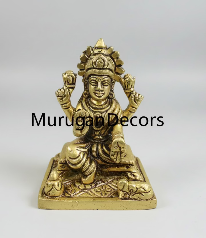 3 inch Ganesha and Lakshmi God statues for pooja room |Brass Hindu god idols| Vinayakar & Lakshmi Murti | Antique Brass Statue|Lakshmi |Vinayagar | Lakshmi brass Statue for Hindu pooja