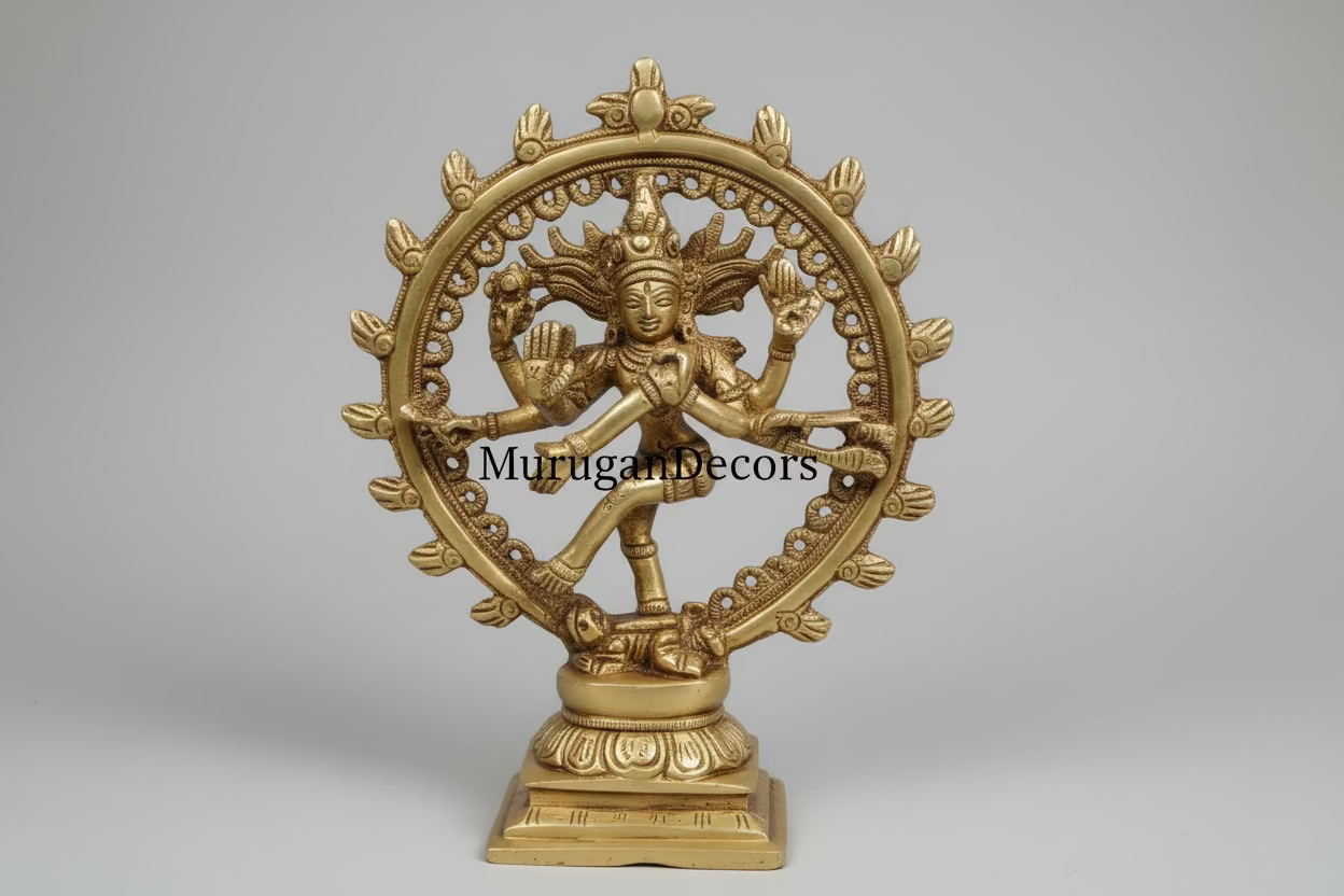 Dancing Shiva Nataraja Statue – 10" Brass Lord Shiva Natraj Sculpture, Yoga Studio, Spiritual Decor | Housewarming| Festival Gifting|Best House Warming Gift|Home Decorative by Indian Collectable