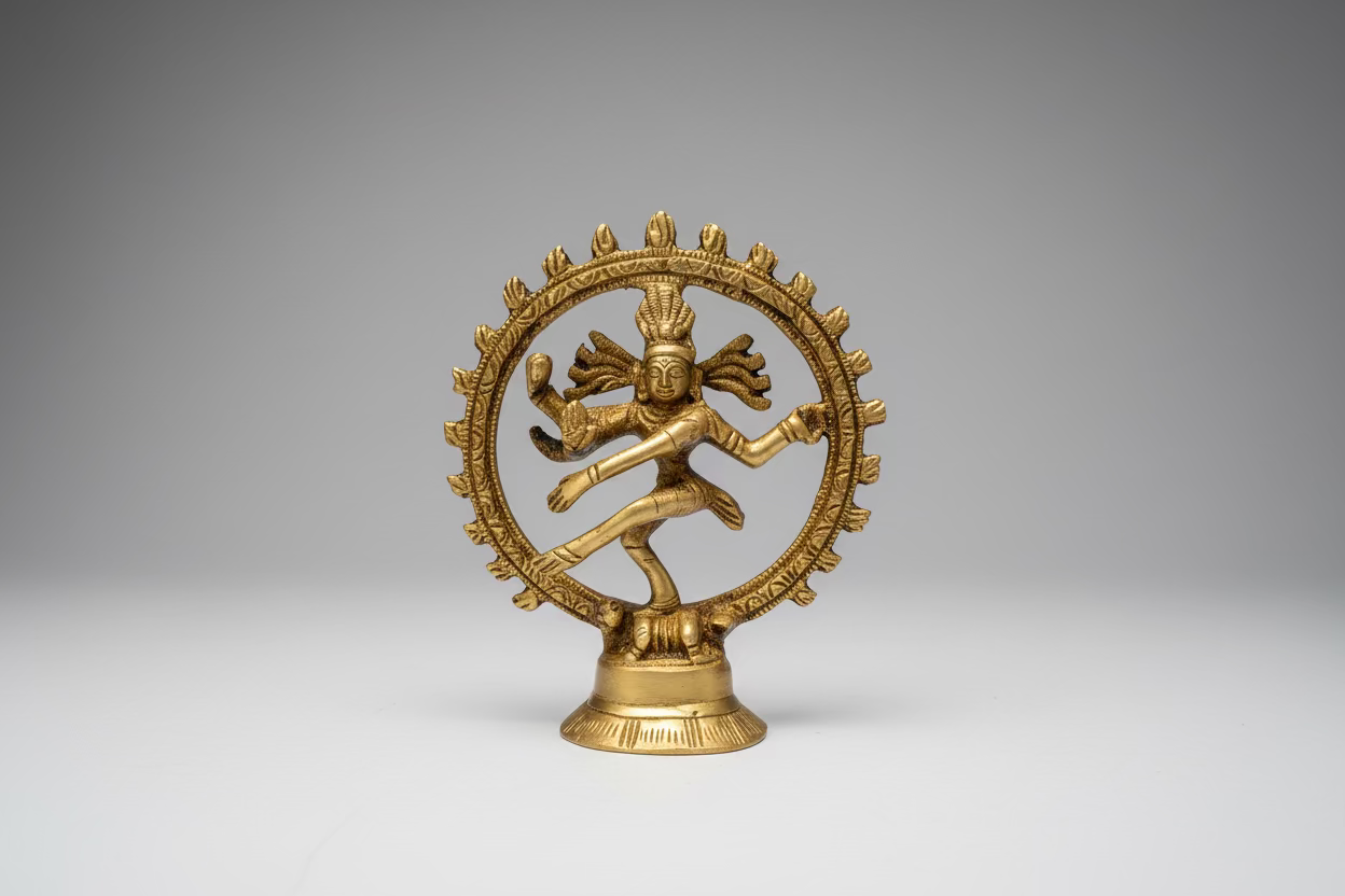 Dancing Shiva Nataraja Statue – 10" Brass Lord Shiva Natraj Sculpture, Yoga Studio, Spiritual Decor | Housewarming| Festival Gifting|Best House Warming Gift|Home Decorative by Indian Collectable