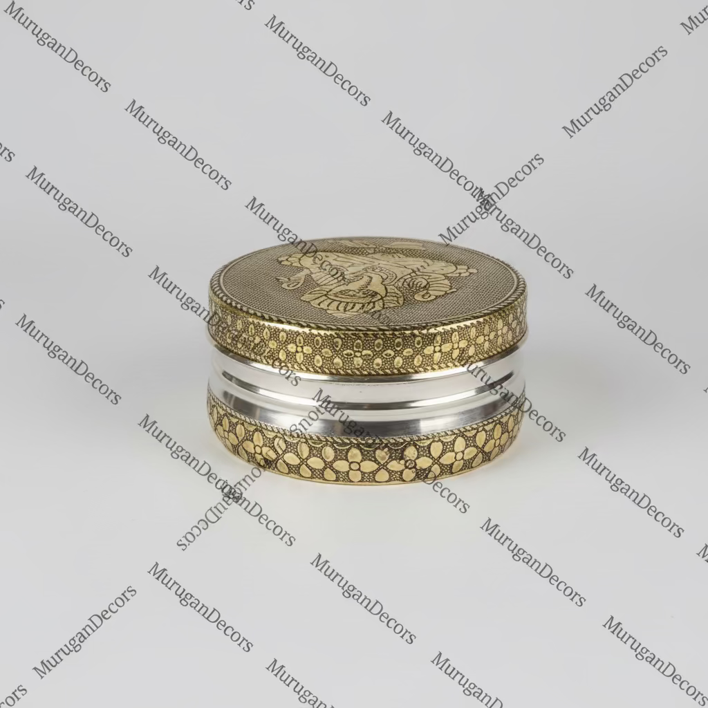 Meenakari Stainless Steel Container Box |Ganesh ji design decorative w ...