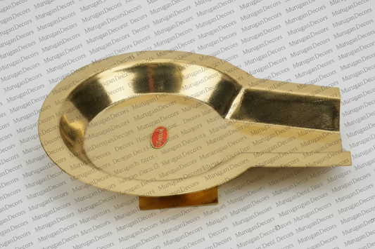Brass Abhisheka Patra – Traditional Abhisheka Plate for Hindu Pooja, Rituals &amp; Temple Worship