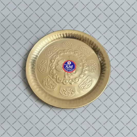 brass pooja plate|6- 8 inches|pooja thali| puja plate | pooja favours | housewarming return gifts | pooja utilities