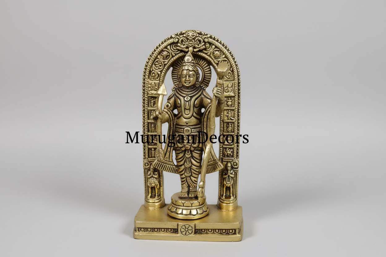 Brass Ram Darbar Statue Set – Lord Ram, Sita, Lakshman,Hanuman Idols for Home Mandir| Ram Parivar set|Spiritual Gifting| Festival Gifting |Best House Warming Gift|Home Decorative by Indian Collectable
