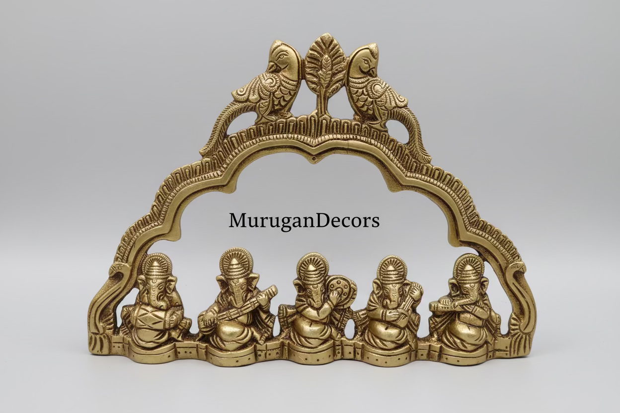 Brass Music Ganesha Idol Wall Hanging – Divine Dancing Ganesha Art for Home Pooja| Housewarming Gifts| Wall Décor|Hindu ganesha Decor| Festival Gifting |Best House Warming Gift|Spiritual Good Luck Gifts|Home Decorative by Indian Collectible