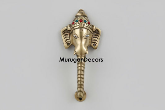 Handcrafted Brass Ganesh Door Handle | Auspicious Housewarming Gift| Traditional Home Decor for New Homes| Housewarming Gifts|Hindu ganesha Decor|Home Decorative by Indian Collectible
