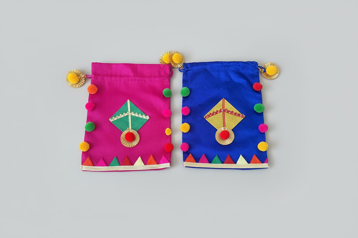 printed Silk Potli Bag | Indian Wedding Return Gift Pouch|silk threaded potli bags | Indian Wedding Favor, Diwali Return Gift |Favors Traditional Housewarming Return Gifting | silk return gift bags