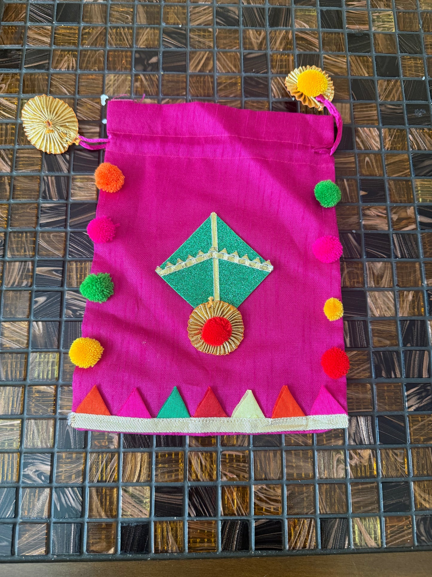 printed Silk Potli Bag | Indian Wedding Return Gift Pouch|silk threaded potli bags | Indian Wedding Favor, Diwali Return Gift |Favors Traditional Housewarming Return Gifting | silk return gift bags