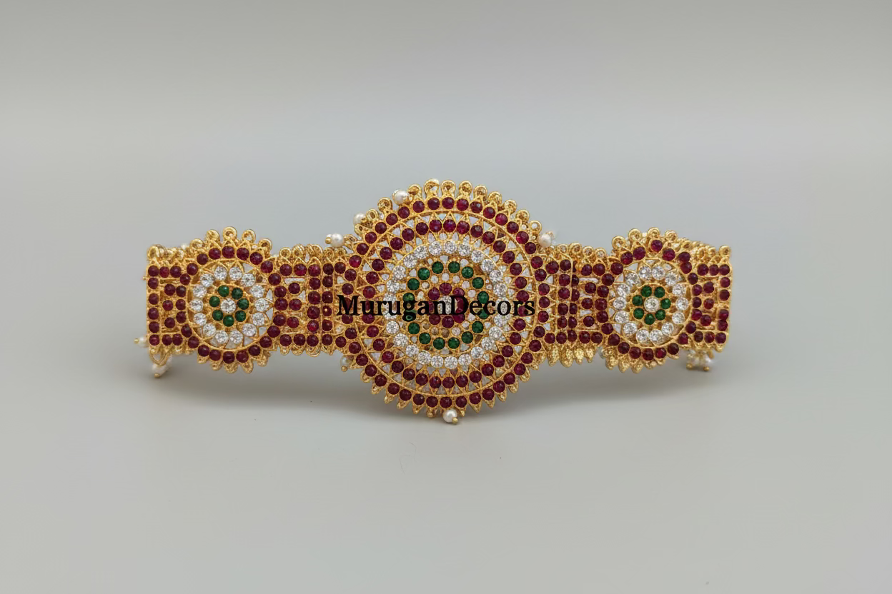 Temple Kemp Stone Indian Jewelry Oddiyanam Kamarbandh Waist Belt for Kids and Adults– Bharatanatyam Hip/Waist Dance Belt | Bharatnatyam, Kuchipudi | Classical Dance Jewelry