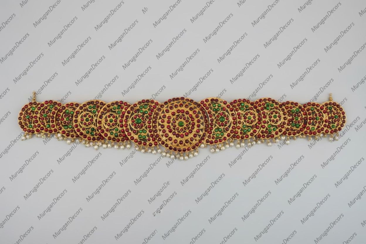 Temple Kemp Stone Indian Jewelry Oddiyanam Kamarbandh Waist Belt for Kids and Adults– Bharatanatyam Hip/Waist Dance Belt | Bharatnatyam, Kuchipudi | Classical Dance Jewelry