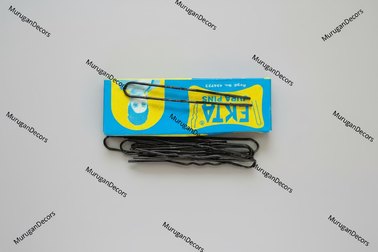 EKTA Heavy-Duty Black Jura U-Pins — Strong Hair Pins for Bharatanatyam, Kuchipudi, Mohiniyattam, Odissi, Kathak dance | hair accessaries for dance|Bharatanatyam Kuchipudi Weddings Events | Classical Dance accessaries