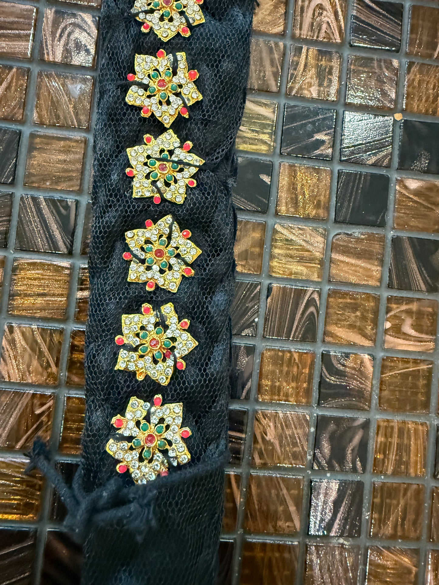 Multi Color Red Green stone Temple Indian Dance Jewelry Ready Jada Billalu | hair extension for dance|Bharatanatyam Kuchipudi Weddings Events | Classical Dance Jewelry