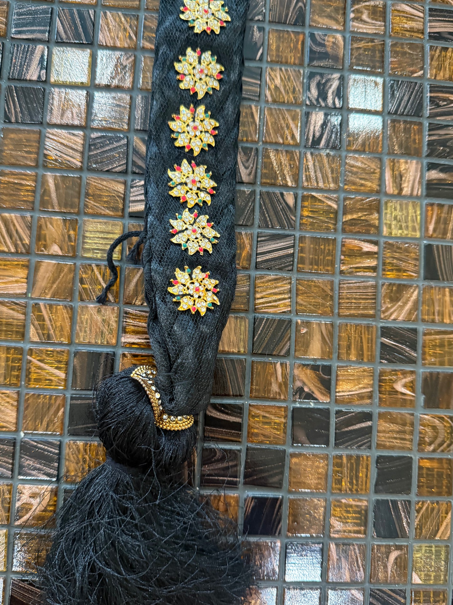 Multi Color Red Green stone Temple Indian Dance Jewelry Ready Jada Billalu | hair extension for dance|Bharatanatyam Kuchipudi Weddings Events | Classical Dance Jewelry