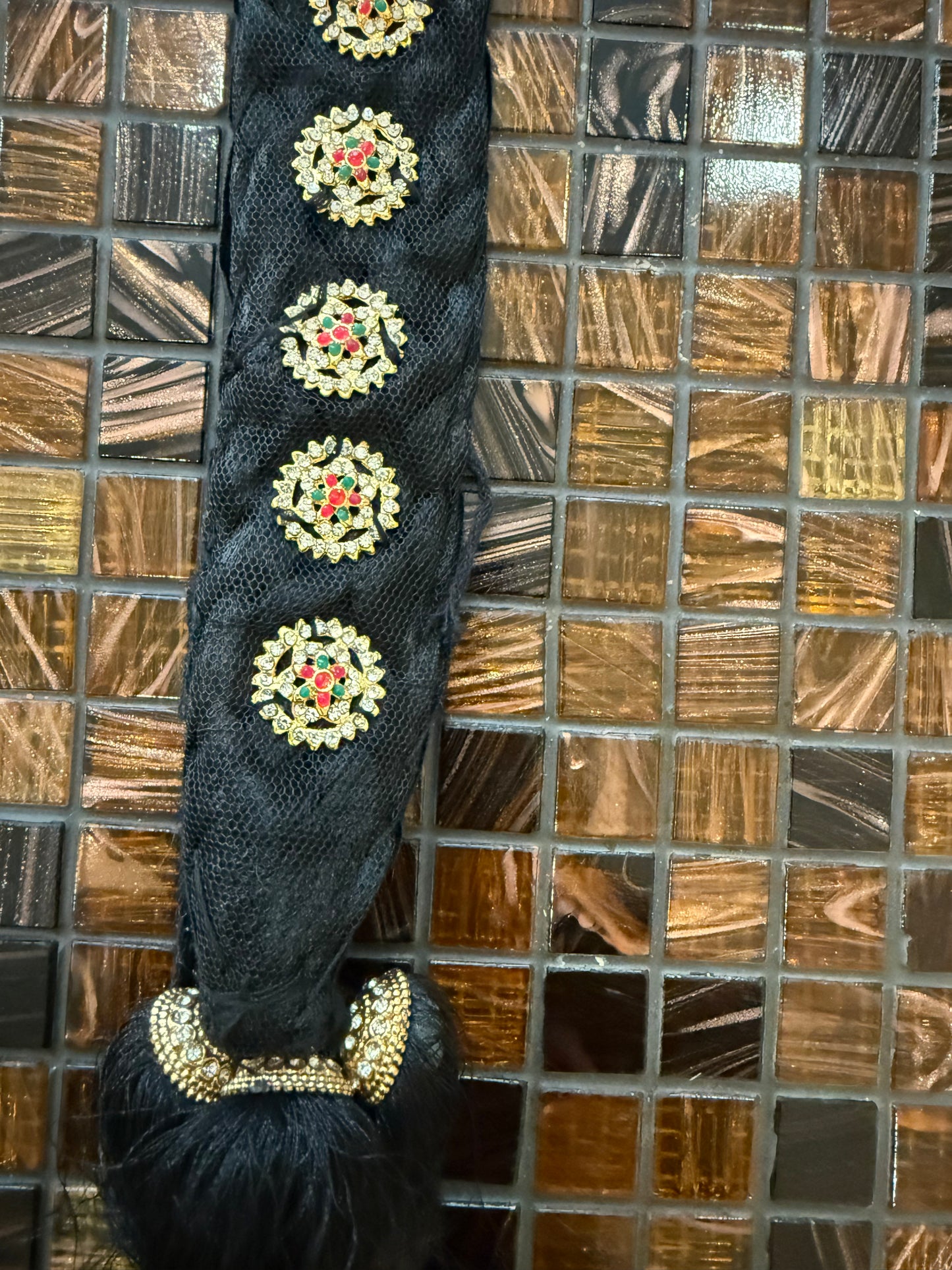 Multi Color Red Green stone Temple Indian Dance Jewelry Ready Jada Billalu | hair extension for dance|Bharatanatyam Kuchipudi Weddings Events | Classical Dance Jewelry