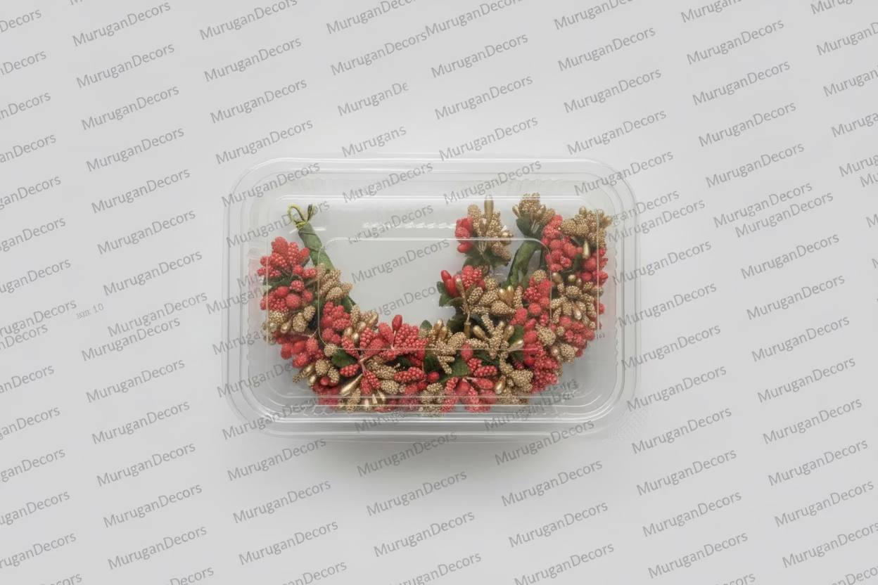 Reusable Artificial fabric flowers/moti South Indian hair accessory gajra/flower veni/tiara bridal/wedding/reception/sangeet |Indian fashion|Gajra flower for dance | Hair Flower