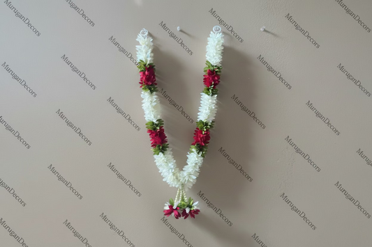Artificial Flower Mala for God | Cloth Mala - 19-22 Inches | Fancy Mala for Photo Frame|garland strings/Indian Pooja Decor / Artifical Flower Decor