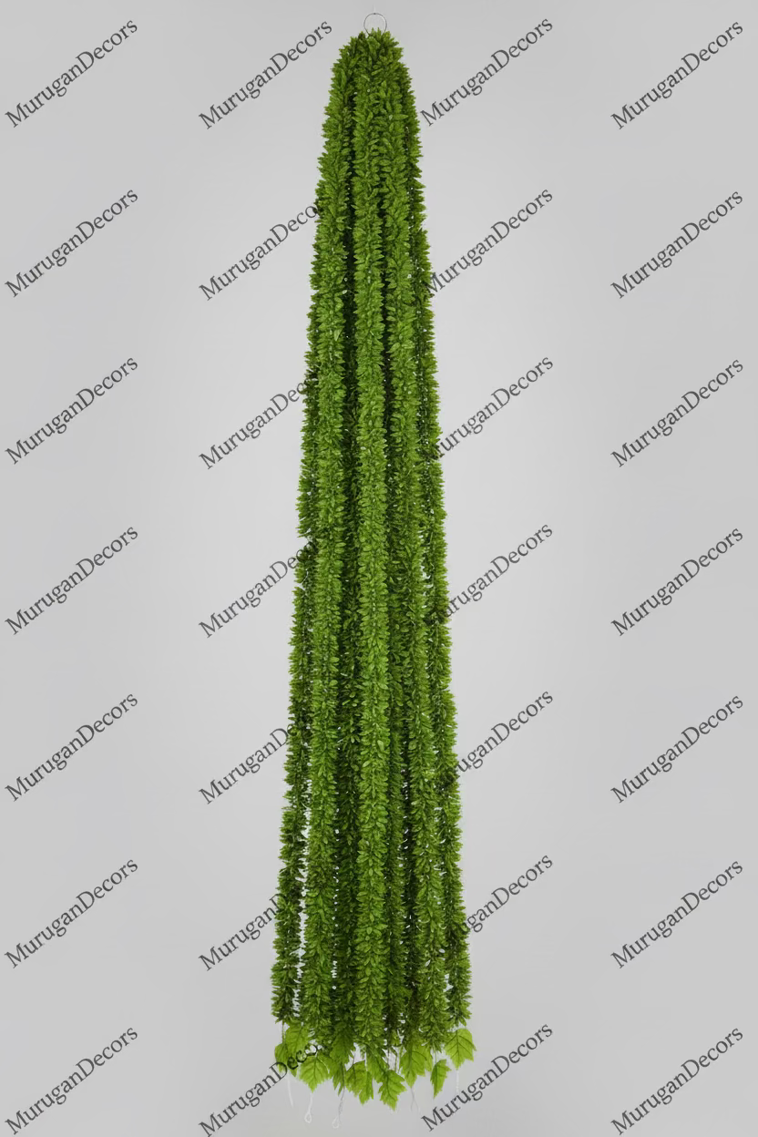 Full White/Green 6 feet Jasmine Artificial garland  Decor /Long garland strings/ Pooja Decor / Indian Festival Decor / Artifical Flower Decor / Diwali/Ganesha/Housewarming | Pooja | Festival Decor