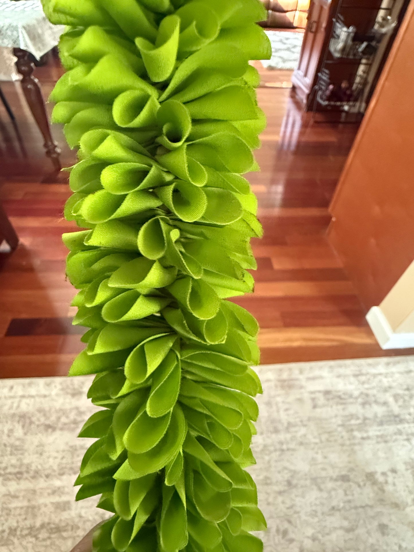 Full Parrot Green 6 feet Jasmine Artificial garland  Decor /Long garland strings/ Pooja Decor / Indian Festival Decor / Artifical Flower Decor / Diwali/Ganesha/Housewarming | Pooja | Festival Decor